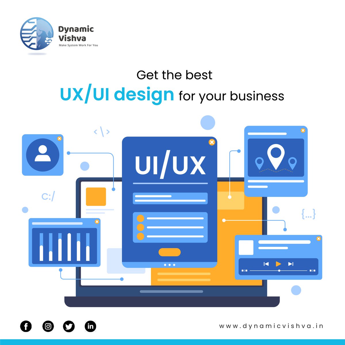 DynamicVishva's tweet photo. Are you looking for the best UI/UX design then you are scrolling the right post. We know why and how this factor is necessary for web development. Contact us or visit our website for more. #webdevelopment #php #phpdevloper #webdesign #TakeITEasy #developer #design #Dynamicvishva https://t.co/Oz1pF2EEwy