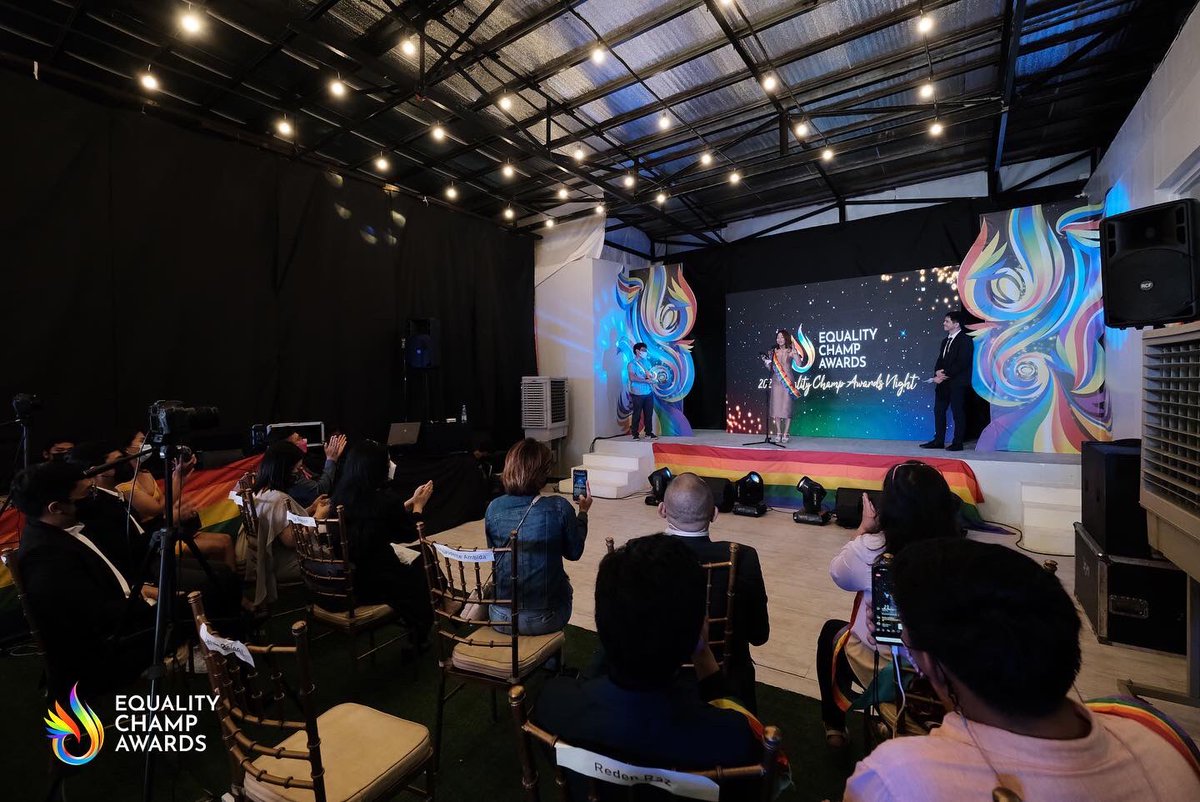 eqchampawards's tweet photo. Photos from the Equality Champ Awards Night
December 17, 2021
Academy of Rock, Quezon City

#EqualityChampAwards
#SOGIEEqualityNow https://t.co/WBwuQq1OO5