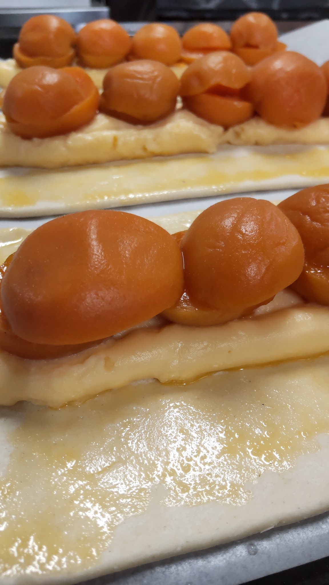 キッチン ぷちらぱん 3月下旬のあんず祭り 長野市 に出店予定になり あんずのパイ の試作 なかなか美味しいじゃん 写真がなんか梅干しみたいだけどアンズですよ 当店デザートでも販売予定です 上田市 キッチンぷちらぱん あんず祭り 長野市松代