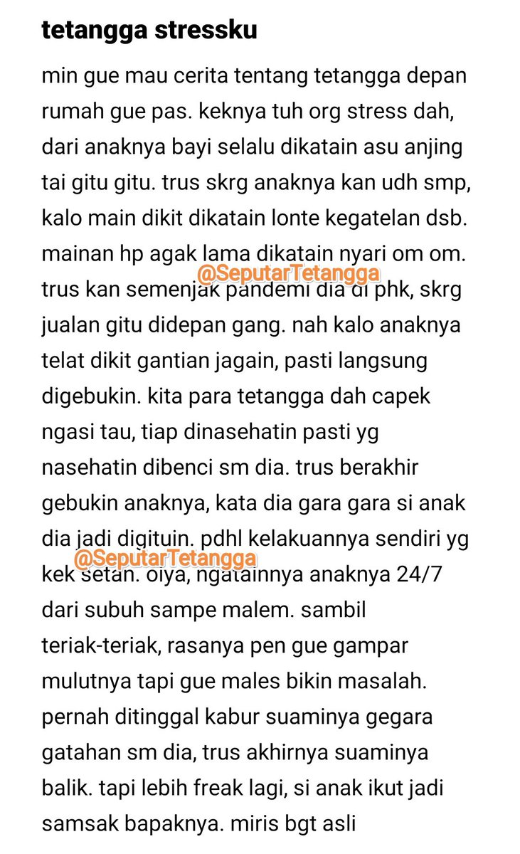 SeputarTetangga's tweet photo. Semoga anaknya tumbuh dewasa jadi orang baik, kuat, selalu sehat, dan menjadi kebalikan dari kedua orangtuanya yg durhaka

mostly anak-anak yg ortunya begini mau gak mau terpaksa kuat, meskipun aslinya gak kuat 😭 https://t.co/S2cbutEOKY