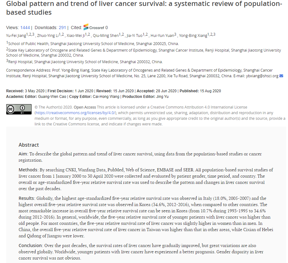 HepatomaRes's tweet photo. #livertwitter #MedEd #prognosis #Primarylivercancer An excellent review titled: Global pattern and trend of liver cancer survival: a systematic review of population-based studies by Prof. Yong-Bing Xiang's team.
👀Full text: https://t.co/OzR5QWuq4w
@ShimaghavimiMD @LouisHSLau https://t.co/pqHLyEvhLa