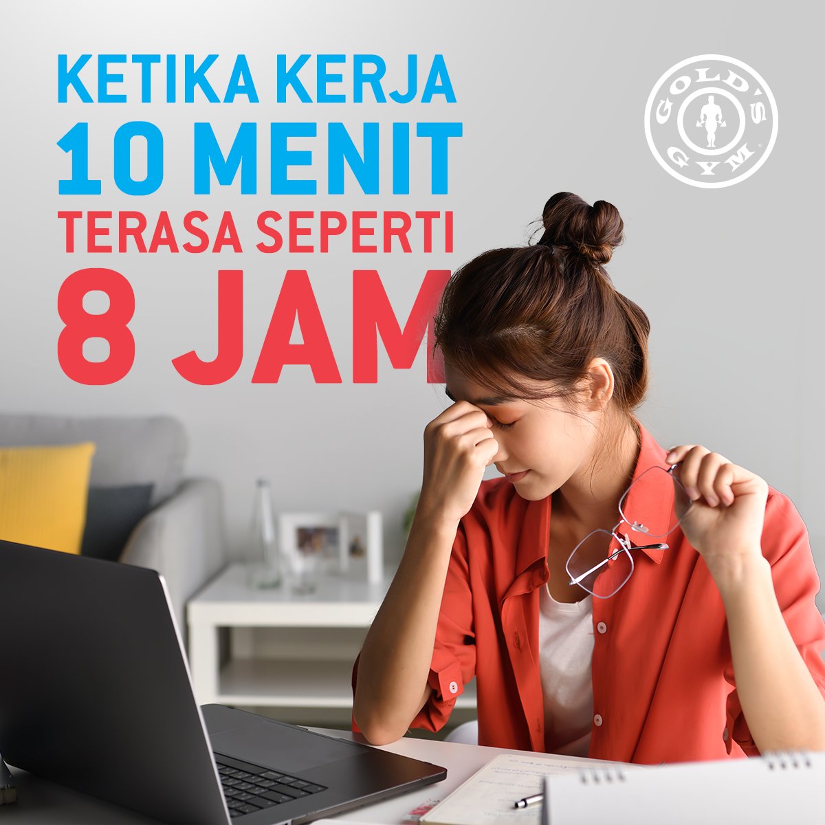 Halo Gold’s People!

Untuk kamu yang mulai kerja jam 9 pagi, kamu bisa nih menyempatkan diri dulu berolahraga di Gold’s Gym karena kita sudah bukan dari jam 6 pagi! Gak ada lagi tuh keluhan berat menjalani hari-hari!