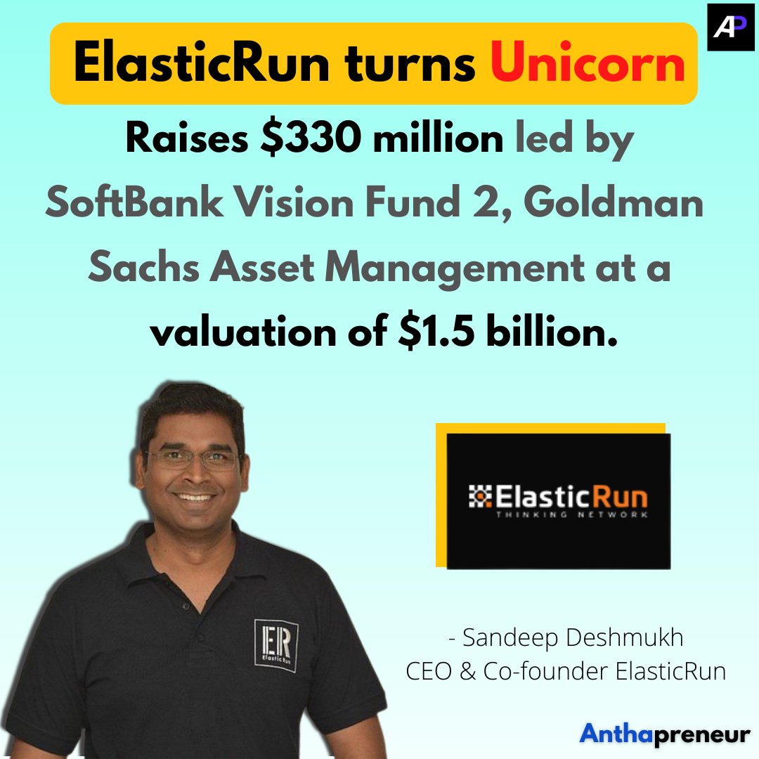 anthapreneur's tweet photo. #unicorn #anthapreneur #indianunicorn
#elasticrun https://t.co/cjeiDf3DmL