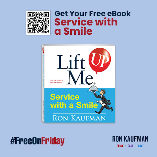 RonKaufman's tweet photo. Brighten up your service with world-class tips and quips. This FREE ebook inspires better service, delivered with a genuine smile.

Link in the comments. Please share with a friend! 

#ServeCareLove #UpliftingService #FreeOnFriday #CustomerService #ServiceCulture #RonKaufman https://t.co/et8Kc10g8y