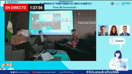 CatedraFisUMA's tweet photo. Mesa sobre el cáncer: Efectivas las intervenciones combinadas de educación y ejercicio en cáncer y cronicidad avanzada #8Jcatedrafisuma @DGutierrezSanch @cristinaroldanj @aicuesta 
#onair: https://t.co/fRcTMvO5i4 https://t.co/hXuB34fGTZ