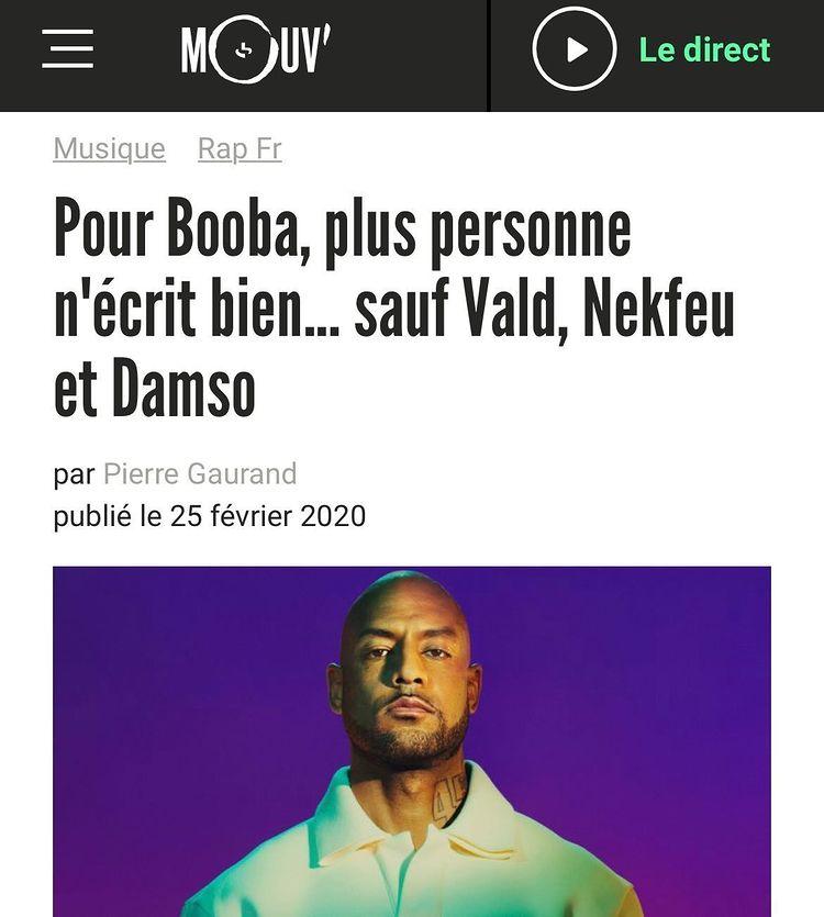 Le retournements de veste incroyable de la part de booba.