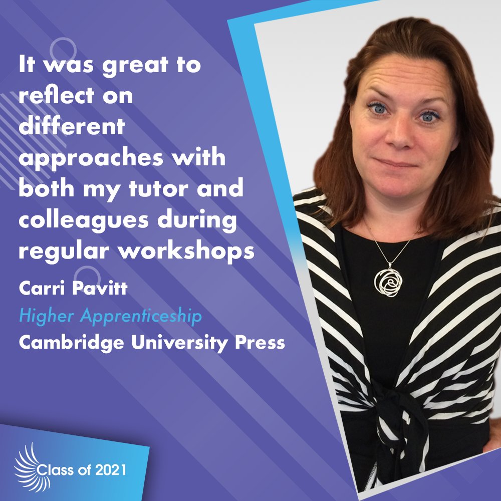 EofEAAN's tweet photo. "An apprenticeship gave me the tools to better support my team and the wider organisation" - Carri Pavitt of @CambPressAssess tells us about her apprenticeship journey here: https://t.co/IxQvAGtK0i

#AppClassOf21 #NAW22 
@Apprenticeships https://t.co/cRbfJUnhOp