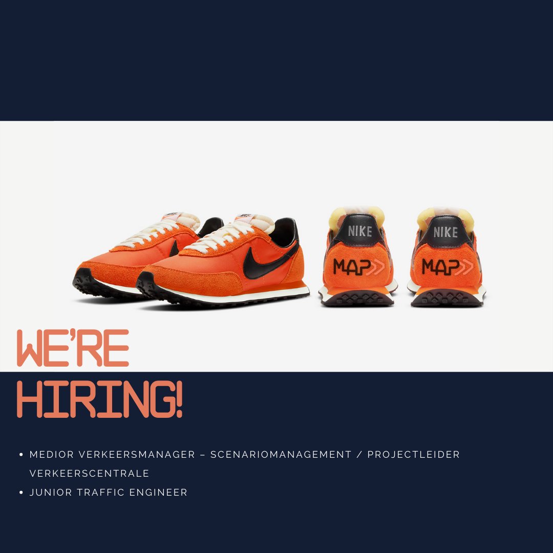 MAPtm's tweet image. Passen deze sneakers helemaal bij jou?! Ben je klaar om in de dynamische wereld van verkeer en mobiliteit te stappen? Kom dan werken bij één van de tofste en leukste  werkgevers van NL! Check linkedin.com/company/maptm voor meer info!