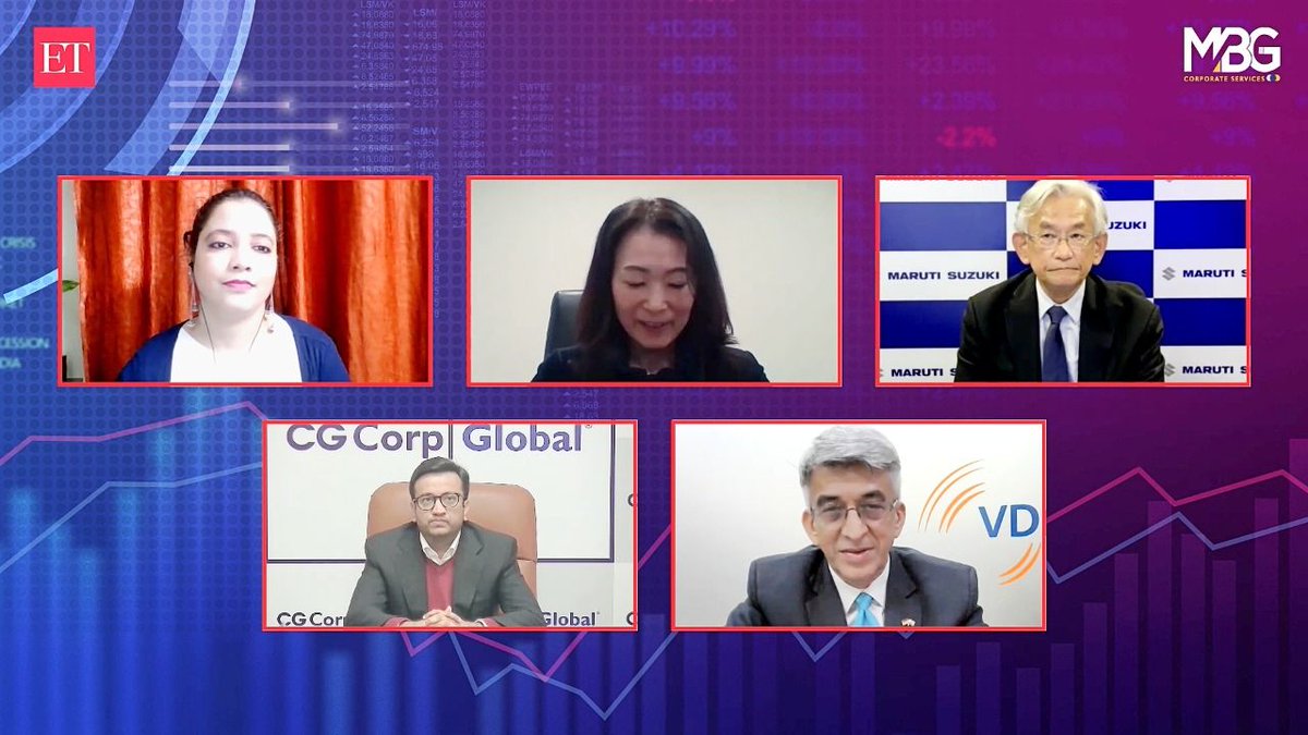 MBGCorpServ's tweet photo. Very informative and insightful Panel Discussion in progress where Mr. Kenichi Ayuwaka, Mr. Varun Chaudhary and Mr. Rajesh Nath are sharing their views on the India Budget 2022

Moderated by Akiko Yamane
@EconomicTimes https://t.co/gfvd20R2hJ