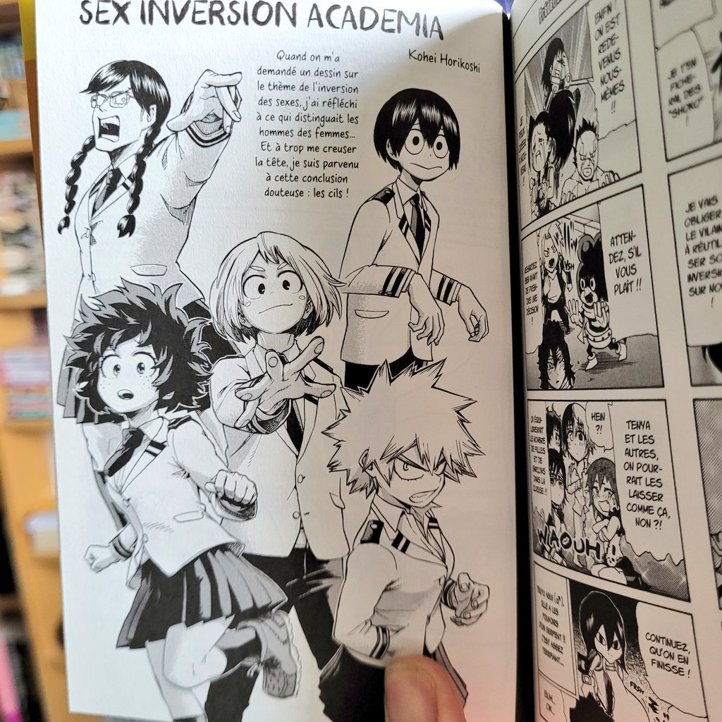 📚#Mangadujour : My Hero Academia smash T1, <a href="/ki_oon_Editions/">Ki-oon éditions</a> . Un spin off de yonkoma humoristique, qui est adressé uniquement aux fans mais pas indispensable : c'est globalement drôle, à base d'humour absurde et de parodie, mais sans non plus être hilarant. Pas emballé.