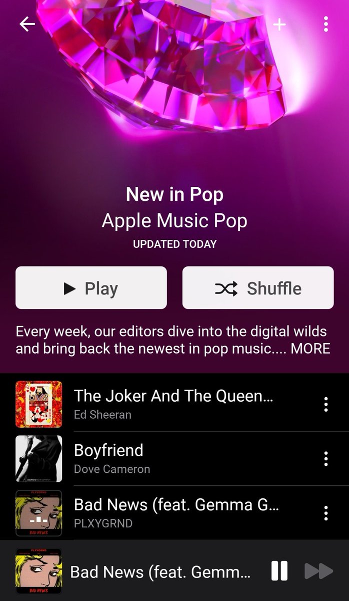 <a href="/plxygrnd/">PLXYGRND</a> - #BadNews feat <a href="/gemmamusic_/">Gemma Griffiths</a> &amp; <a href="/rickytylershow/">#H2BA</a> is <a href="/AppleMusic/">Apple Music</a> Track of the week! 

Let's run these numbers up! 🙌🏾

LINK: bfan.link/bad-news