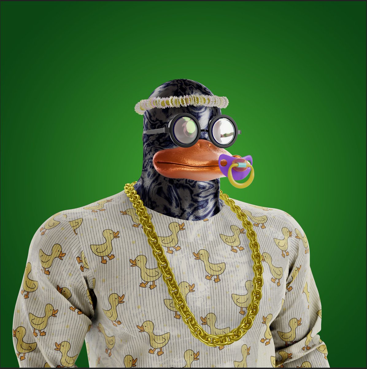 Our ducks are looking Gucci for the weekend!😎

Any interaction with this tweet will be considered as an invite to party with the #FridayDuck 🙌

#SneakPeek #SolanaNFTs