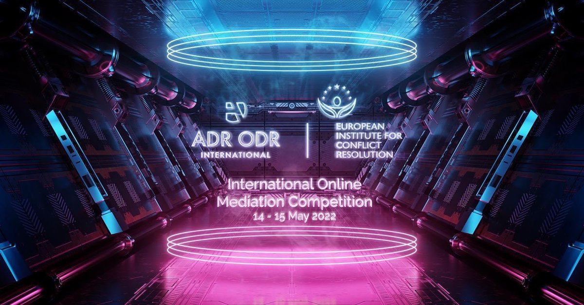 adrodrint's tweet photo. We are very excited for our next International Online Mediation Competition 14-15 May. Make sure to register, to secure your place. Places are filling up quickly! 

#ADRODRINT #wemediateonline #mediation #adr #disputeresolution #mediationcompetition https://t.co/A2lqpHxhLn