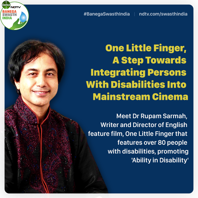 One Little Finger, a narrative feature film, is based on the theme ‘ability in disability’ and casts over 80 persons with disabilities. #BanegaSwasthIndia speaks to the Writer &amp; Director of the film Dr Rupam Sarmah

swachhindia.ndtv.com/one-little-fin…

#LeavingNoOneBehind <a href="/ambikas80/">AMBIKA SINGH KAHMA</a> <a href="/MSJEGOI/">Ministry of Social Justice & Empowerment, GOI</a>