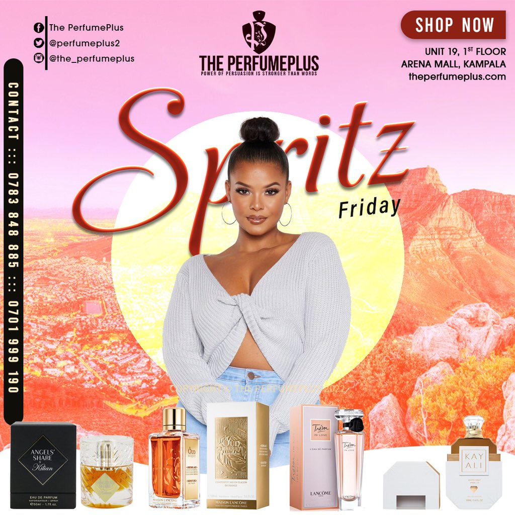 Friday it is!!

We are offering a wide range of fragrances to wear for the weekend!
Hit us up to get your choice delivered.

📲 +256-704061158| +256-783848885.

#PerfumePlus