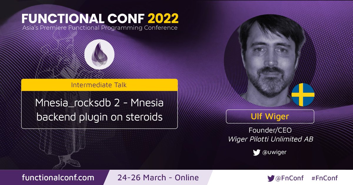 FnConf's tweet photo. "Languages like #Erlang and Elixir are industrial programming languages designed in no small part to make industrial programmers productive," says @uwiger. Read full interview: https://t.co/5EZqjOph0s Don't miss his talk at #FnConf 2022.
#FP #Elixirlang #Mnesia https://t.co/srud5Mu4c3