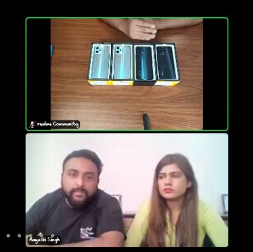 saichaitu249's tweet photo. It was a blast with @harisree24 
and @AayushiiiSingh on unboxing of realme 9 series.
#UnboxRealTime #realme9ProSeries 
#CaptureTheLight 
@realmecareIN
@realmeIndia https://t.co/oDZJJ1bDoL