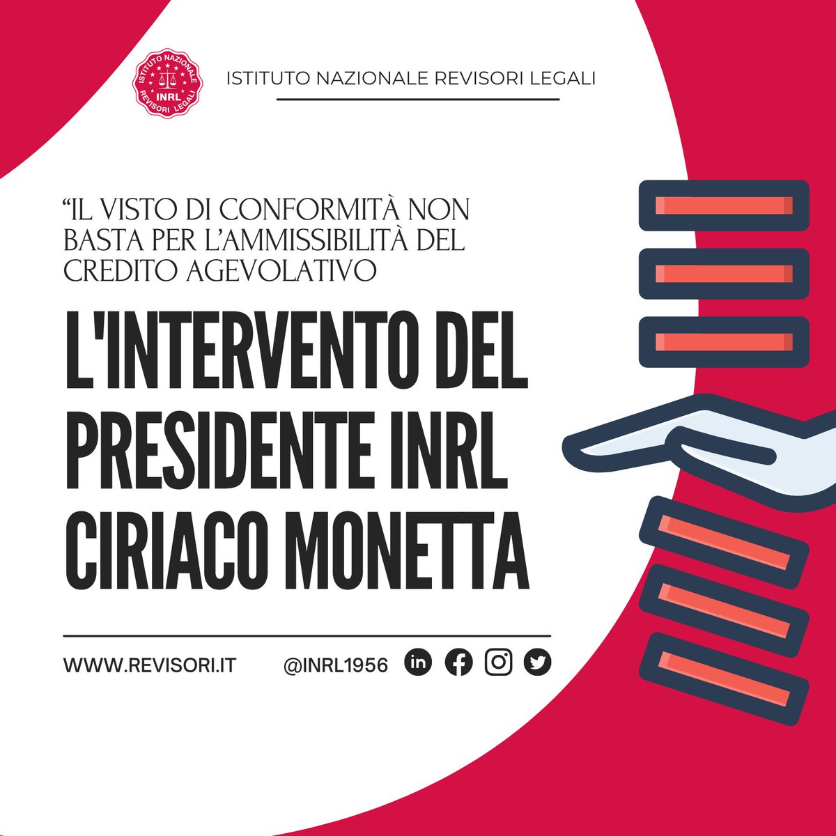 INRL1956's tweet photo. 🗣 𝐈𝐥 𝐏𝐫𝐞𝐬𝐢𝐝𝐞𝐧𝐭𝐞 𝐈𝐍𝐑𝐋 𝐌𝐨𝐧𝐞𝐭𝐭𝐚: "𝐈𝐥 𝐯𝐢𝐬𝐭𝐨 𝐝𝐢 𝐜𝐨𝐧𝐟𝐨𝐫𝐦𝐢𝐭à' 𝐧𝐨𝐧 𝐛𝐚𝐬𝐭𝐚 𝐩𝐞𝐫 𝐥'𝐚𝐦𝐦𝐢𝐬𝐬𝐢𝐛𝐢𝐥𝐢𝐭à' 𝐝𝐞𝐥 𝐜𝐫𝐞𝐝𝐢𝐭𝐨 𝐚𝐠𝐞𝐯𝐨𝐥𝐚𝐭𝐨. 𝐑𝐢𝐬𝐜𝐡𝐢𝐨 𝐜𝐨𝐧𝐭𝐞𝐧𝐳𝐢𝐨𝐬𝐢.
.
Lascia un #commento qui sotto e seguici su FB https://t.co/ln2vnU5kdA