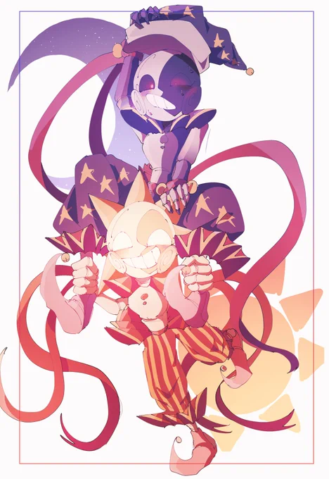 !肩車☀️🌙!
#FNAF 