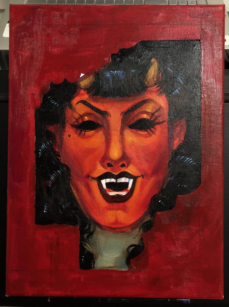 Acrylic painting wip -_- 