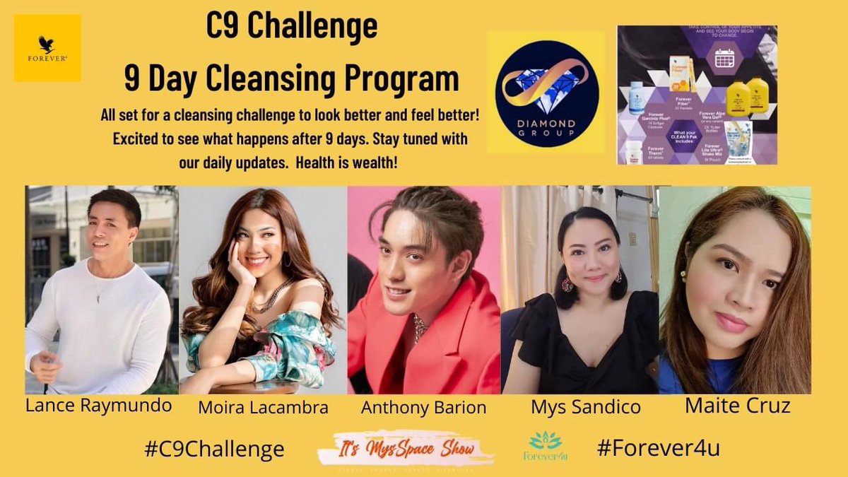 LanceRaymundo's tweet photo. Another Challenge accepted!
Starting next week, I will be doing the 9-day cleansing program
and hopefully lose extra Lbs & get more ripped on top of feeling healthier.
#Forever4u
#C9Challenge
Let's do this @moiralacambra @anthonybarion @myssandico2022 @mommygives https://t.co/qIqRWUJLW2