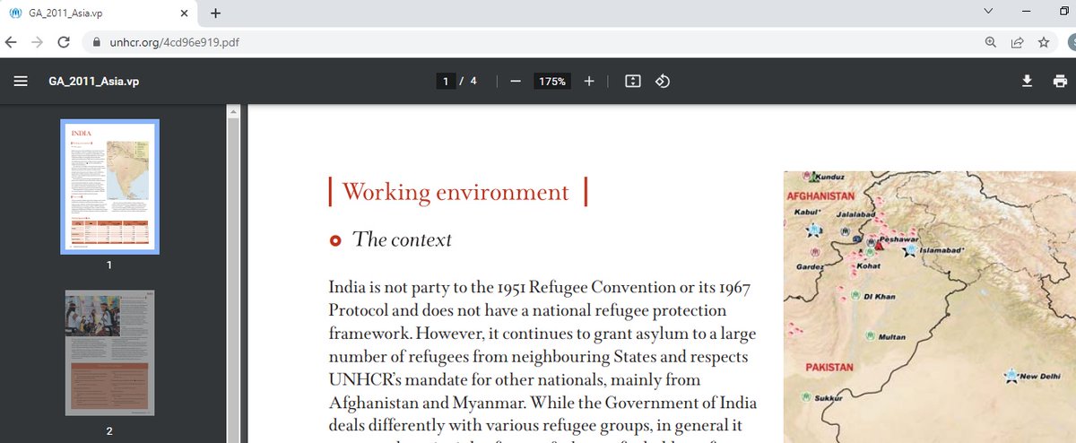 India which is not a signatory to 1951 refugee convention and the 1967 protocols. Hence it doesn’t recognize Rohingya under these provisions, however as it still allows people to from other countries to come.
