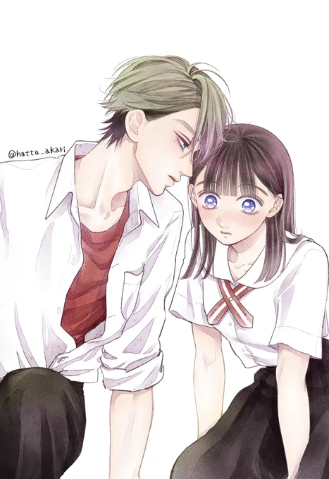 ちょろくてかわいい君が好き②巻のコミックスカバーの元絵です💁‍♂️✨ 