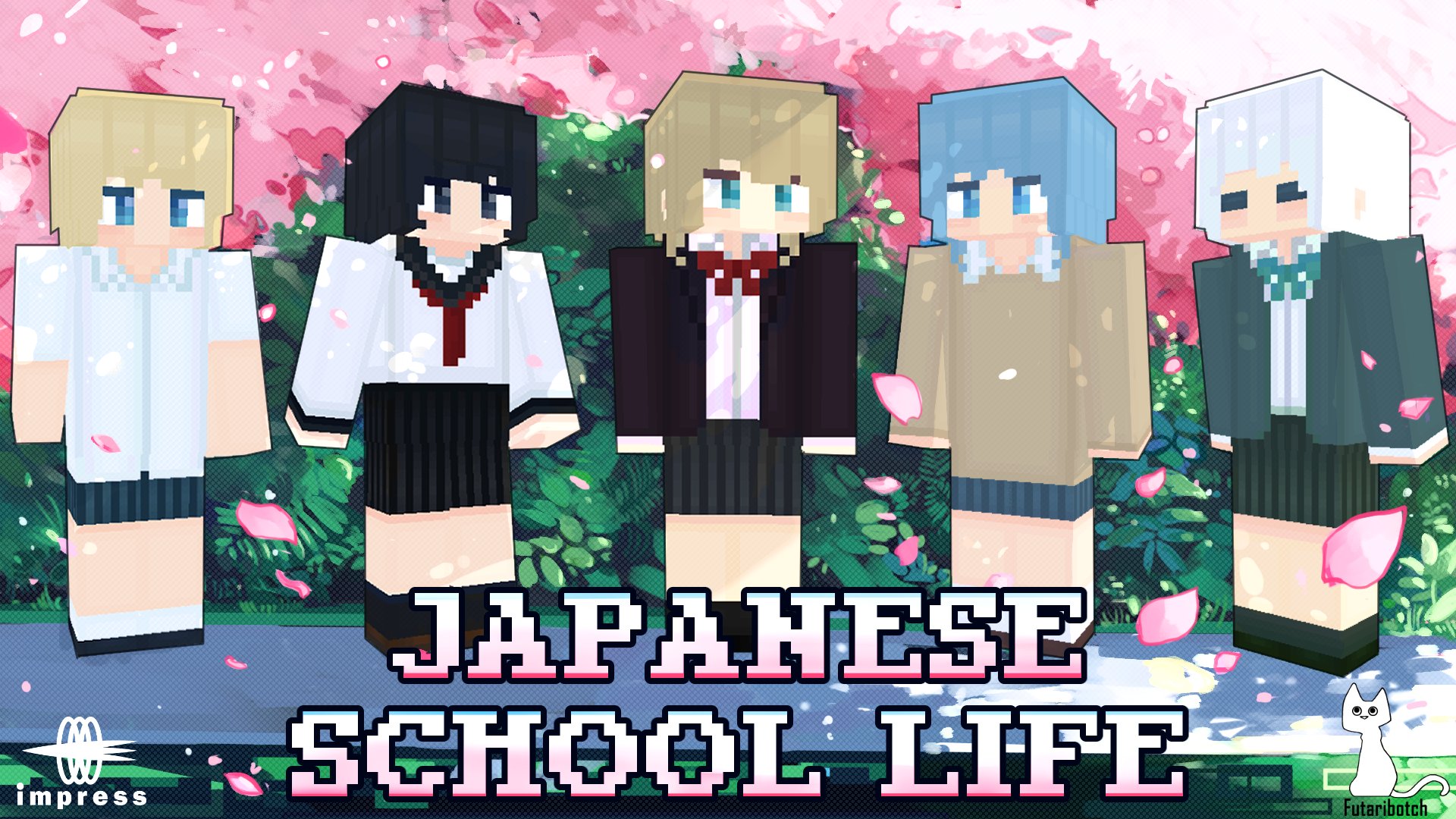 マインクラフト 日本公式 Minecraft Japan マインクラフトでアニメチックな学園生活を楽しみましょう Hd スキンパック スクールライフ が マーケットプレイスに登場です アニメ風に彩られた個性豊かなキャラ達に セーラー服や学ラン ブレザー