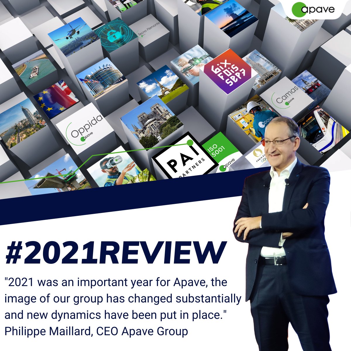Apave_Int's tweet photo. [#2021Review] 2021 was marked by a clear upturn in our Group's activities and #performance in France and internationally, supported by a good commercial dynamic.

Read the press release here 👉 https://t.co/hw6kiFwSPk

#RiskManagement #TIC#Trust #CollectivePerformance https://t.co/l1VYtqFvxF