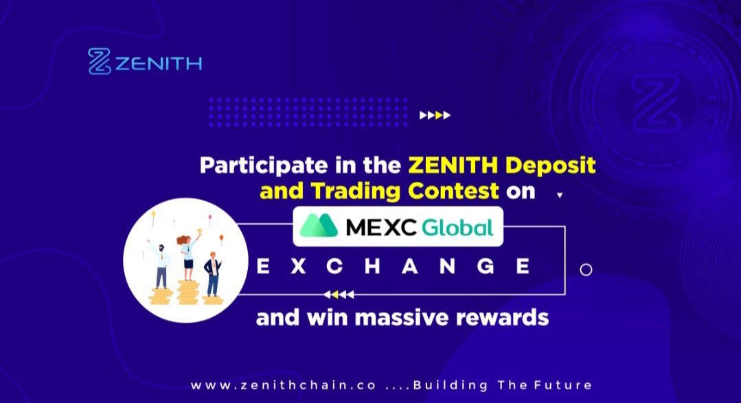 zenithchain_co's tweet photo. Join the Zenith Deposit and Trading Contest on MEXC Exchange and win from the 116,000 ZENITH prize pool.

Details on how to participate are in the link below:
https://t.co/1oCMlLQ0Fq

#ZenithCoin #ZenithChain #ZenithChainArmy #ZenithTradingandDepositContest https://t.co/ba42h0vmHA