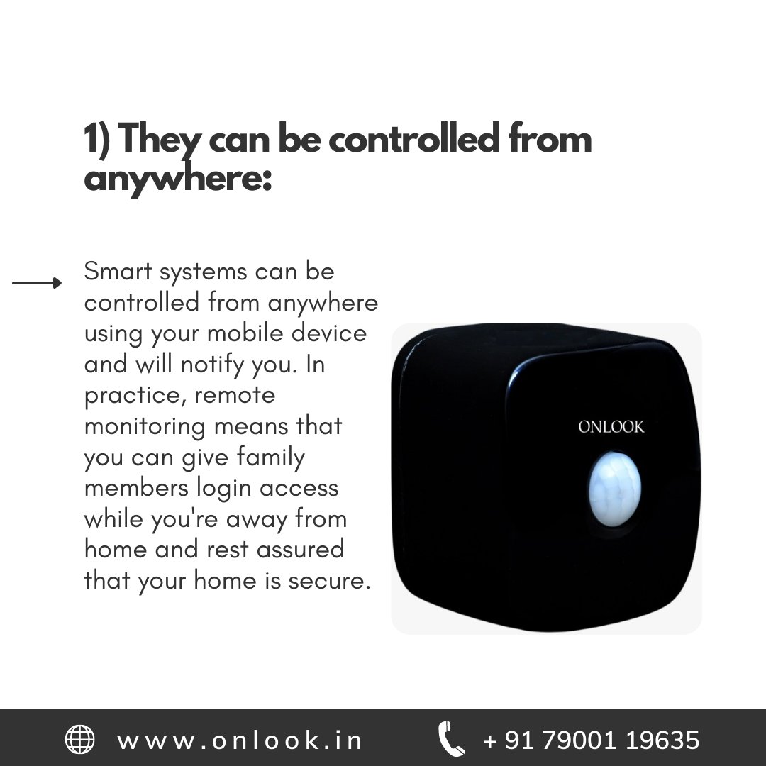 SmartOnlook's tweet image. Onlook can give you remote and scheduled control of lights, security cameras, fire alarms, and other safety devices.

Get in touch with us for more information on +91 79001 19635.

#tech #techdevice #techproducts #technologysolutions #techsecurity
