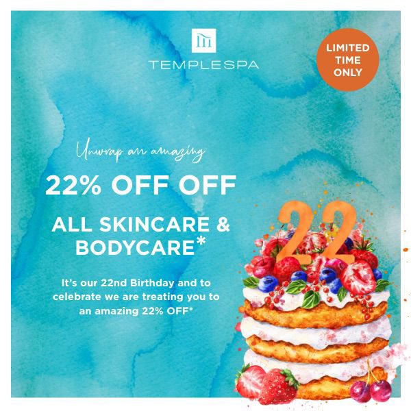 GDewson's tweet image. Happy Birthday Temple Spa!
To celebrate we are giving you 22% off our beautiful luxury products!
To view this incredible treat, go to
Templespa.com/gemmadewson #templespa #StormEunice #treats #FridayFeeling