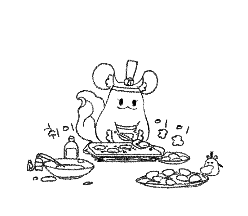 MoR__MoR's tweet image. 명절설치류들(재업)
송편은 햄징이빚은거라구하네요