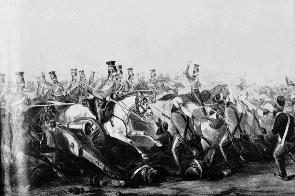PunjabiRooh's tweet photo. 16th Lancers charging Sikh Infantry during the Battle of #Aliwal. #LahoreDurbar #AngloSikhWars https://t.co/9Q2cn9TgVd