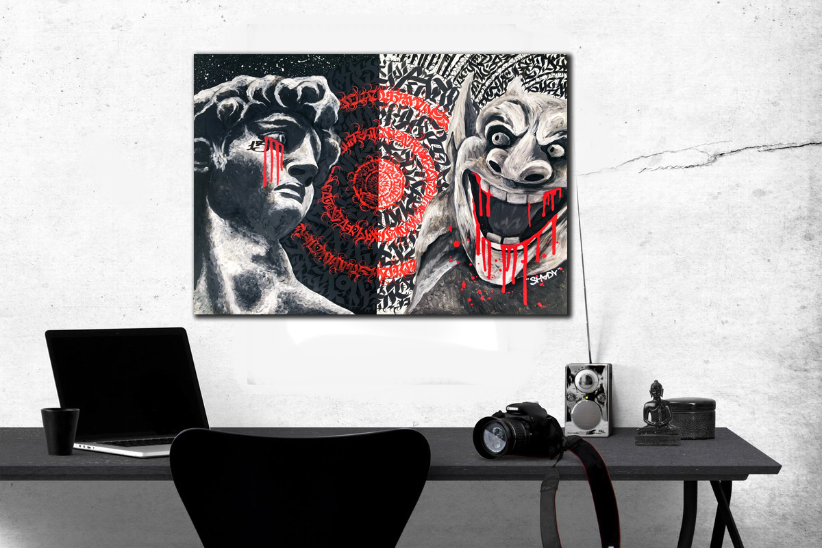 SHADY_CUSTOM's tweet photo. Soon at the #opensea

The name is canvas "Fearless" 

#canvas #acrylicpainting #Calligraphy #NFTartist #NFTCommmunity #NFTs https://t.co/xdwhOEsTTh