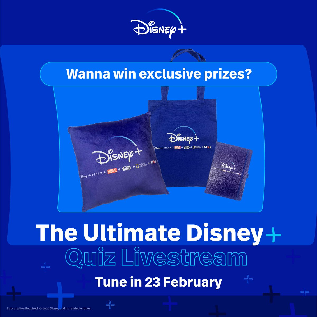 DisneyPlusSG's tweet photo. If you wanna get your hands on these nifty gifts, join #TabithaNauser and @btonelli on 23 February. They’ll be going live on #DisneyPlusSG’s Facebook & Tik Tok. See you there! 🎉 https://t.co/NIcLSnJPRt