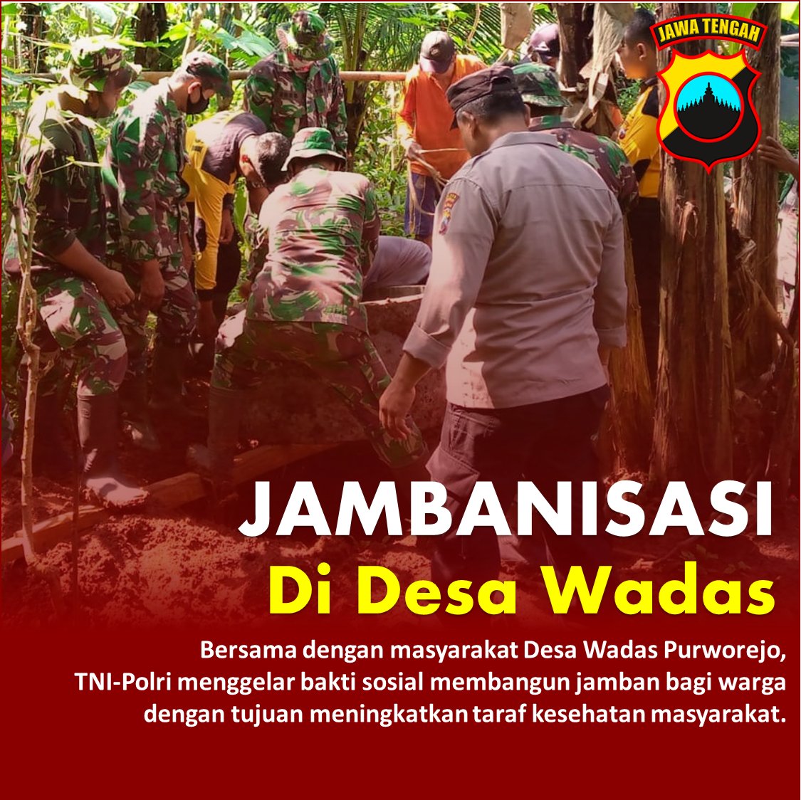 Semar09644943's tweet photo. Sinergitas TNI-Polri bersama masyarakat membangun Wadas.

#TNIPolribersamaWadas https://t.co/QO5sRJ5v7u