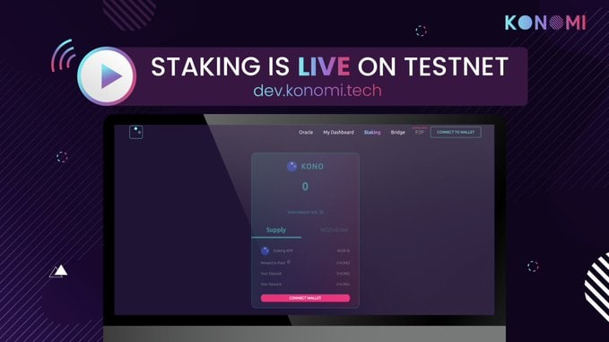 PolkadotSpace's tweet photo. ❄️ @KonomiNetwork $KONO #Staking testnet is now LIVE!
❄️ #KonomiNetwork is a decentralized money market on #Polkadot Network.
🔽INFO
https://t.co/n5JZ1m4a6m
#PolkadotSpace https://t.co/RAgcs9JWEM