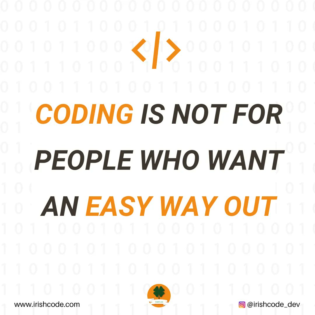 irishcode_dev's tweet image. Learning how to code takes dedication, hard work and perseverance. If you are willing to put in the work, you will make it. 😎
Original post @big_it_jobs 
Follow @irishcode_dev for more content! 🍀
#alwayslearning #selfdevelopment #nextjsdeveloper
#reactjsdeveloper
#weprogrammers
