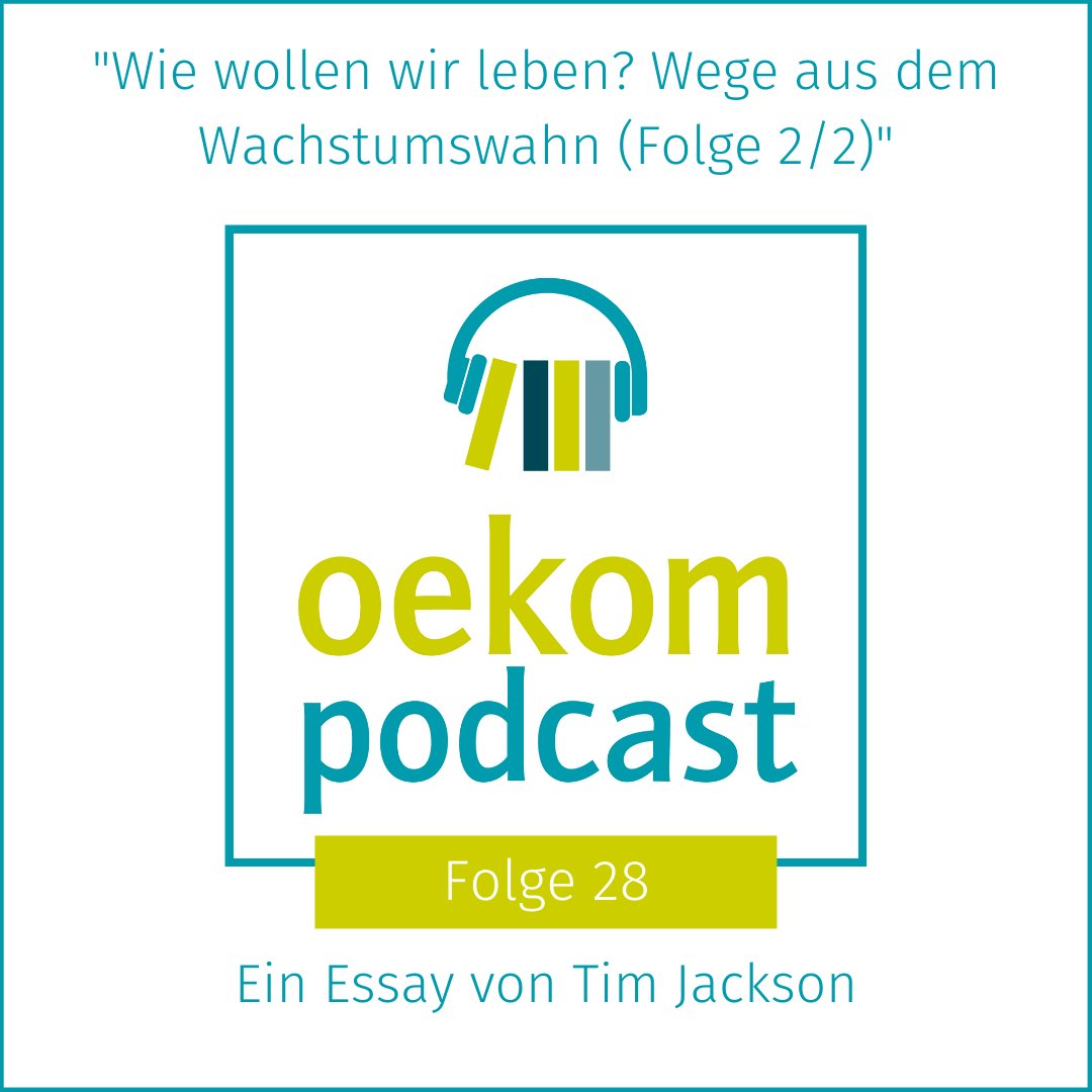 Das Logo des oekom podcasts zeigt die Bücher des oekom Logos umrahmt von Kopfhörern.