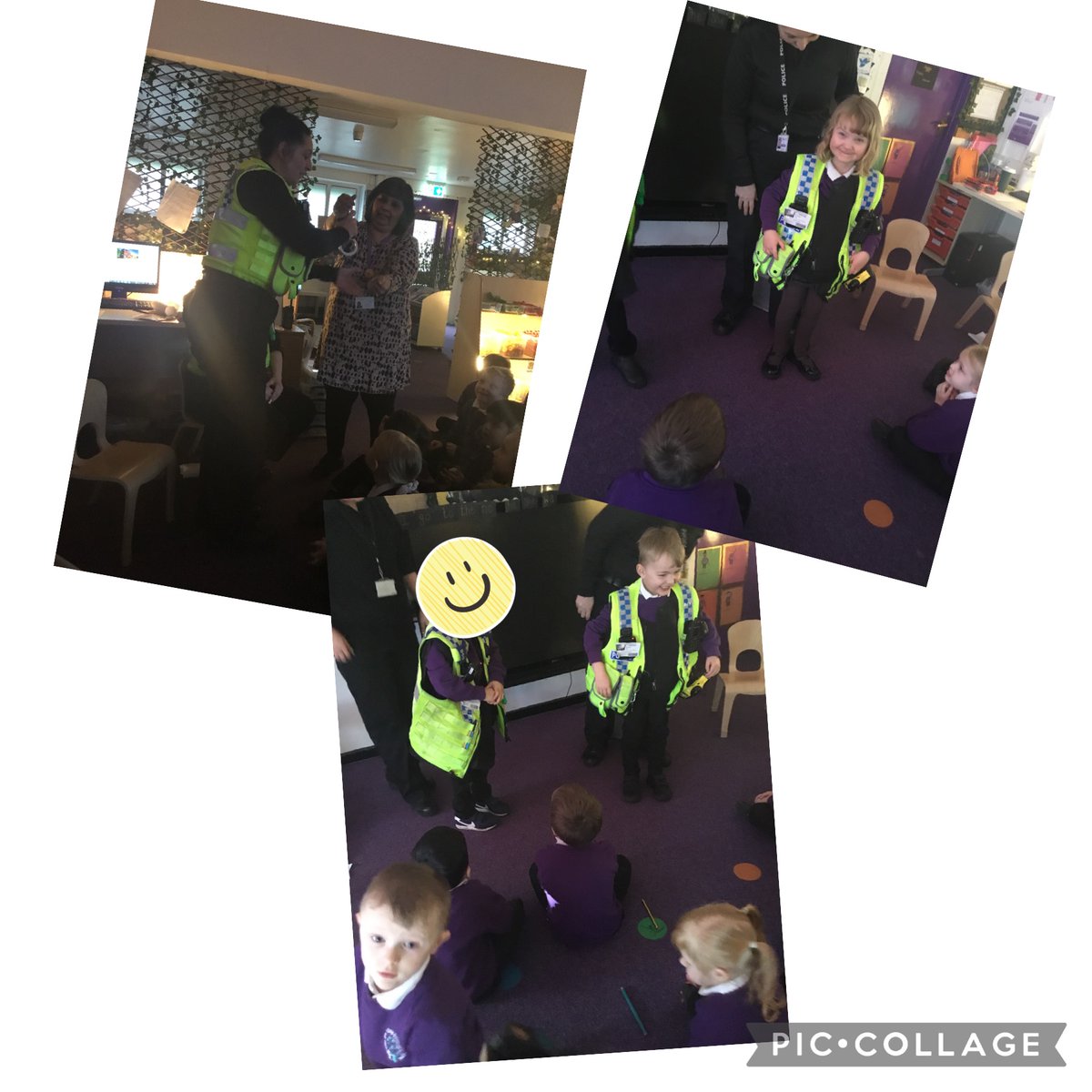 CVPSEYFS's tweet photo. Yesterday we had a visit from the police! They told us all about what they do day to day and we even got to see a real police car @WestYorksPolice https://t.co/NrKVqEilkZ