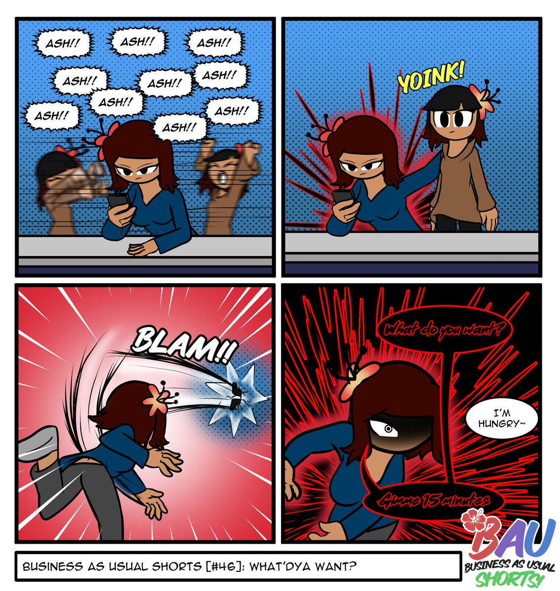 UsualComics's tweet photo. Business As Usual Shorts #46: What'dya want?

Living with family can be a tiresome experience and even the most trivial things can be a hassle and a half when it comes to younger siblings... https://t.co/bZHCGlzz1U