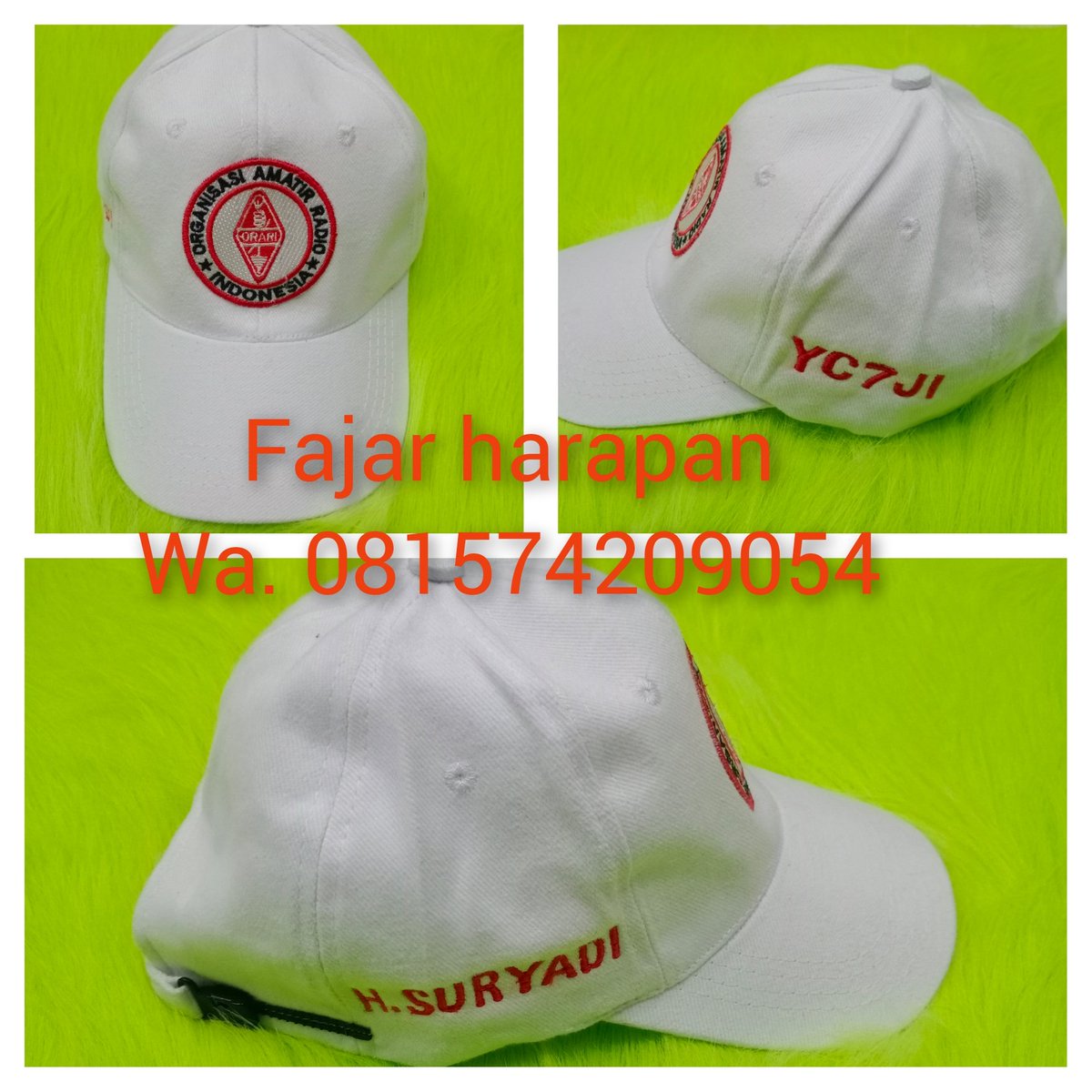 Topi rapel logo orari ready . Minat wa di 081574209054