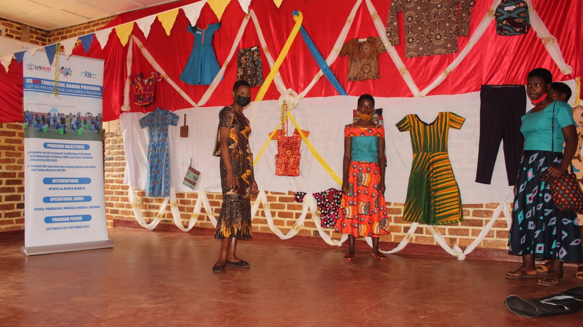 FXBRwanda's tweet photo. Supported to acquire tailoring under USAID Turengere Abana Program, 29 youth are modeling in self-made clothes to celebrate graduation day at TVET school Rafaelo Delle Noche. Local authorities commended partnership with @FXBRwanda to support youth in hands-on skills 
@USAIDRwanda https://t.co/e9KkO8n5TW