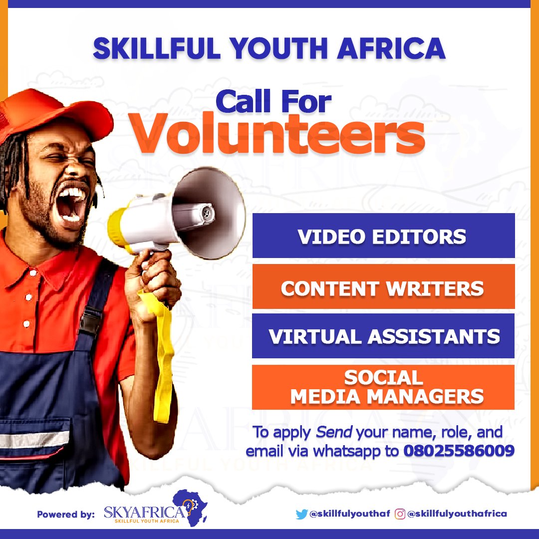 seanetwork_'s tweet photo. Share this flyer with anyone you know that might need it.

❤

#SkillfulYouthAfrica #volunteering #volunteers #volunteer #videoediting #instagrammarketing #facebook #graphicsdesign #graphics #videoeditor https://t.co/M3kCdkYaWu