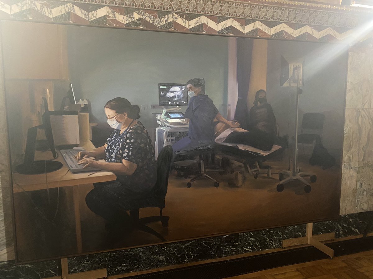 DavidCo43958983's tweet photo. Thank you @cwalkerartist for capturing so beautifully our maternity team @uclh . Exhibition @Fitzroviachapel . @MegAWilkinson @nicola_winn @EddNhs https://t.co/GLt73XX1KE