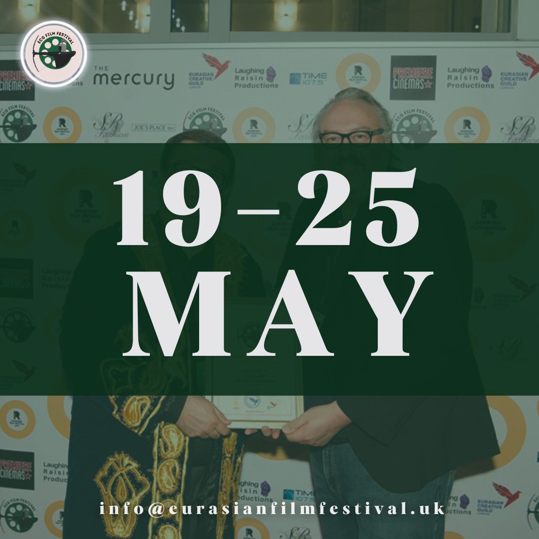 Спешим сообщить, что четвертый Евразийский кинофестиваль пройдет 19-25 мая, 2022 в Лондоне в кинотеатре Premier Cinemas. 

We are glad to announce that the fourth Eurasian Film Festival will be held on May 19-25, 2022 in London (Romford) at Premier Cinemas