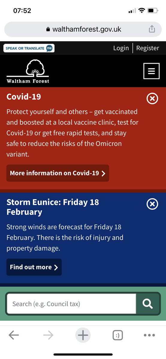 cat_pearson's tweet photo. TFW there are so many state emergencies that GDS needs to roll out a secondary warning colour #designsystem #stormeunice https://t.co/9DA21mmM7W