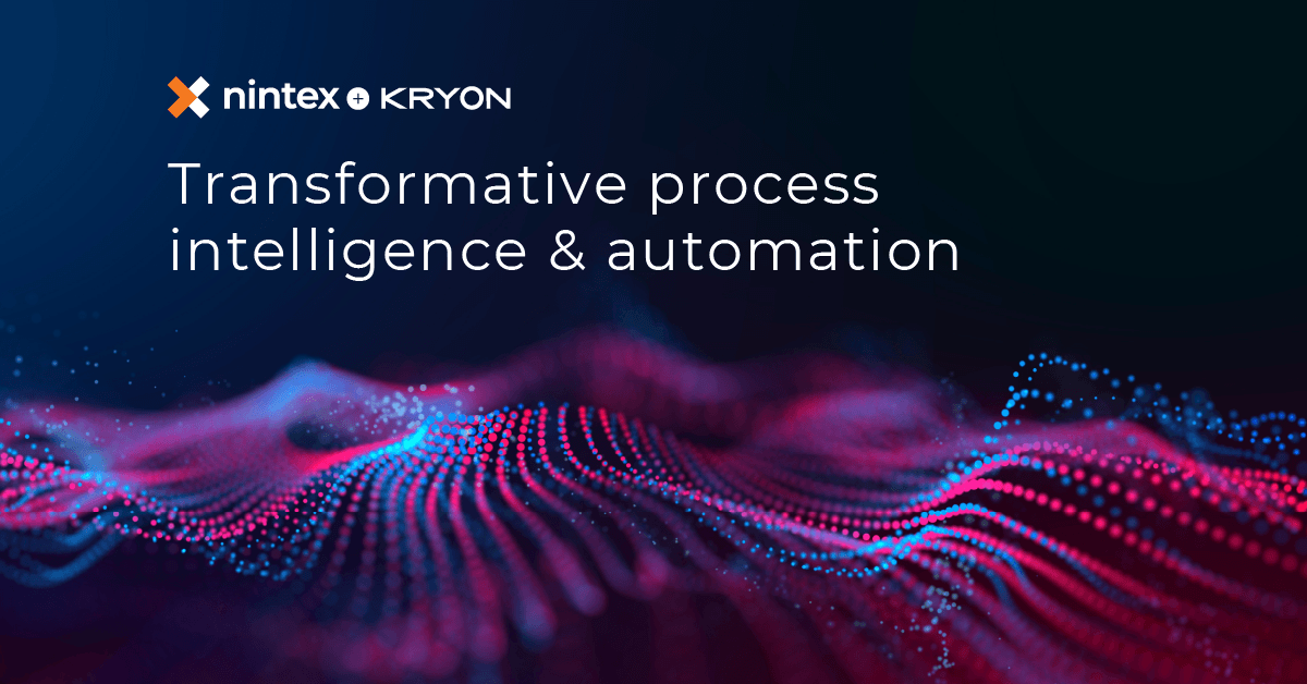 Nintex's tweet photo. Transformative #processintelligence and automation is here. Nintex has acquired @KryonSystems. https://t.co/BSBoCTHTZg #intelligentautomation #OneNintex #thepowerofprocess https://t.co/7cEsrqtxYC