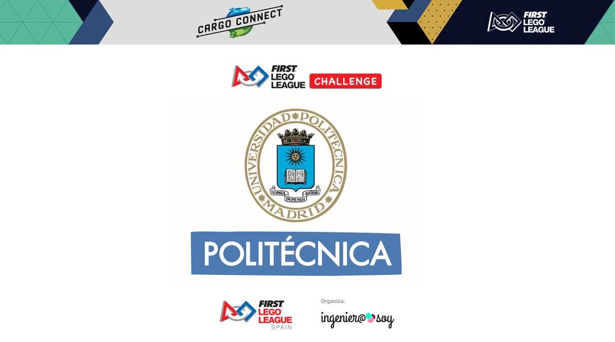 fllmadridUPM's tweet photo. Ya está aquí!. El sábado día 19 de febrero de 2022 celebraremos la VI Edición de la FIRST LEGO League Madrid UPM (Programa y horarios) https://t.co/MC4oUEKRUv #fllmadridupm @Ingeniera_soy #fllspain #cargoconnect #muchomasquerobots #somosupm https://t.co/Ab7bmMS0ke